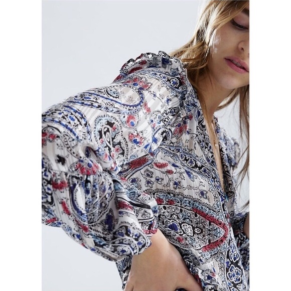 ZARA PRINTED LONG SLEEVE DRESS size S NWOT - Picture 6 of 12